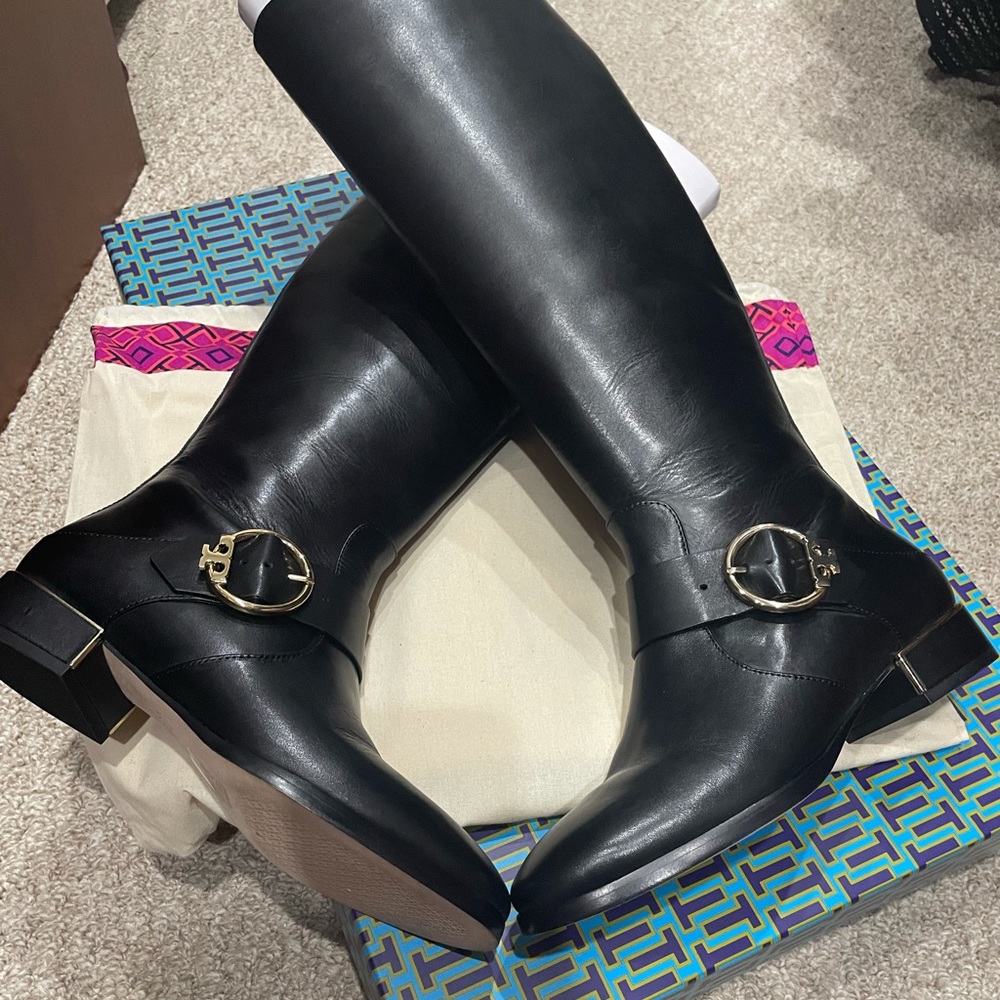 Tory Burch Sofia Buckled Riding Boots size 7.5